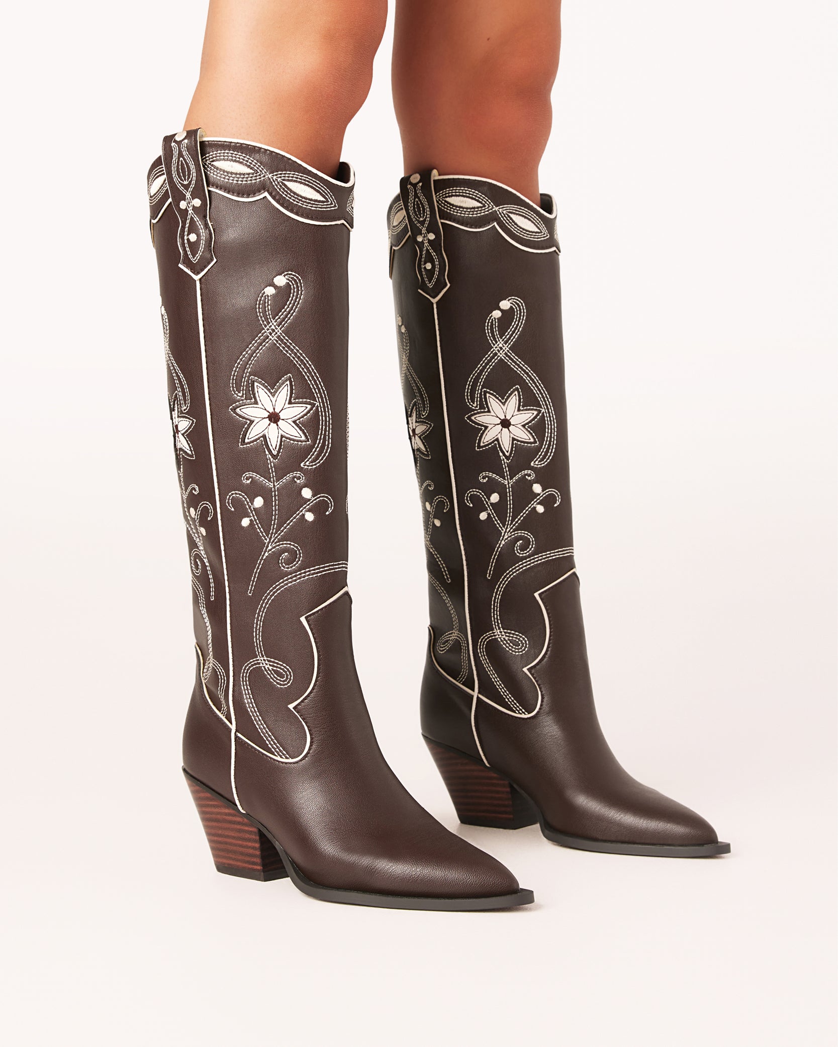 BILLINI AVIVA TALL WESTERN BOOT - CHOCOLATE