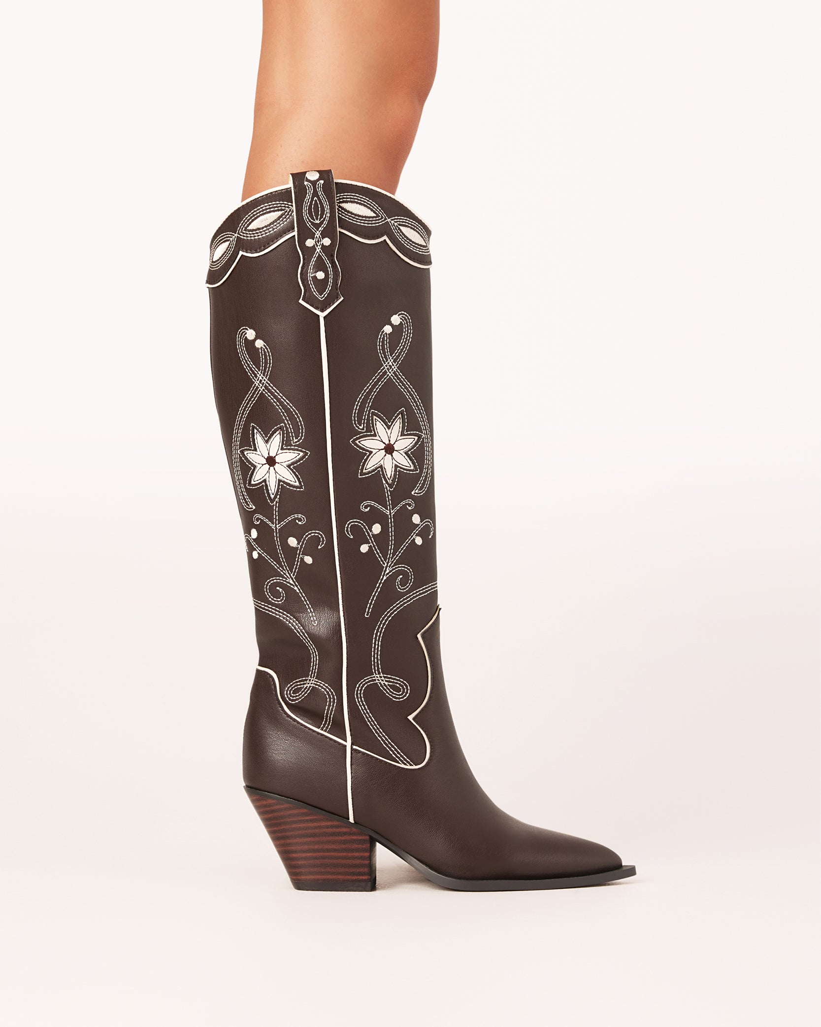 BILLINI AVIVA TALL WESTERN BOOT - CHOCOLATE