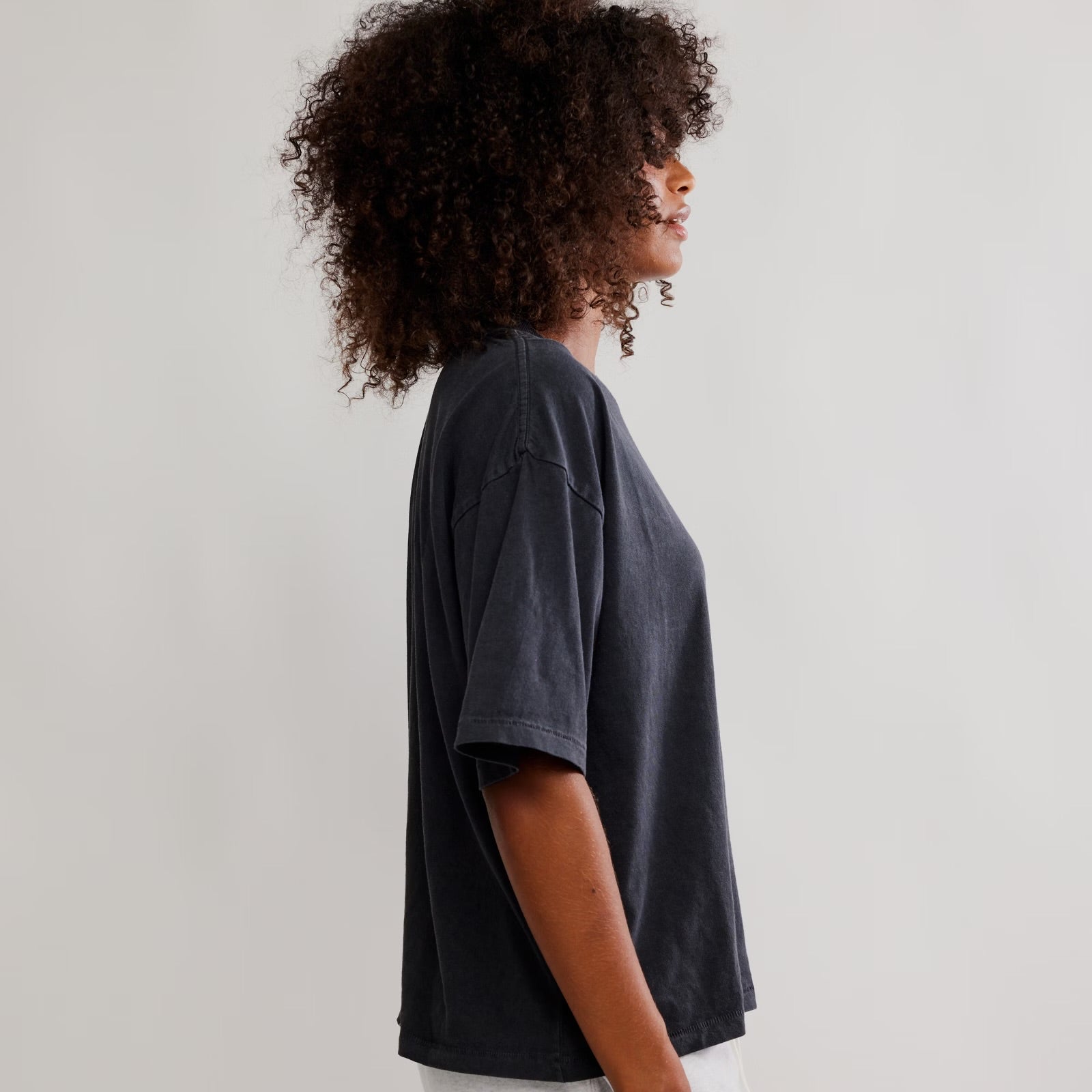 FREE PEOPLE TACKLE TEE - BLACK