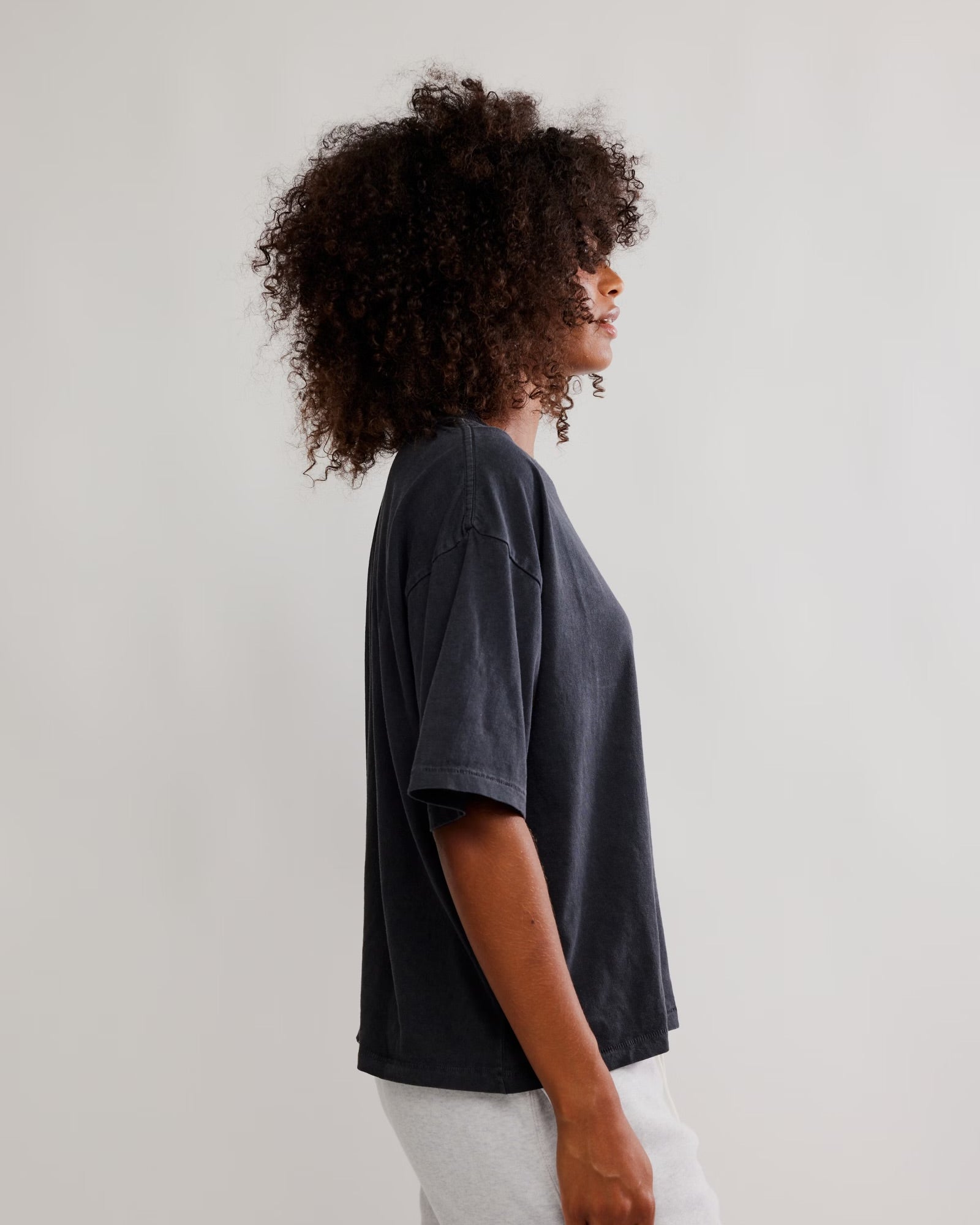 FREE PEOPLE TACKLE TEE - BLACK