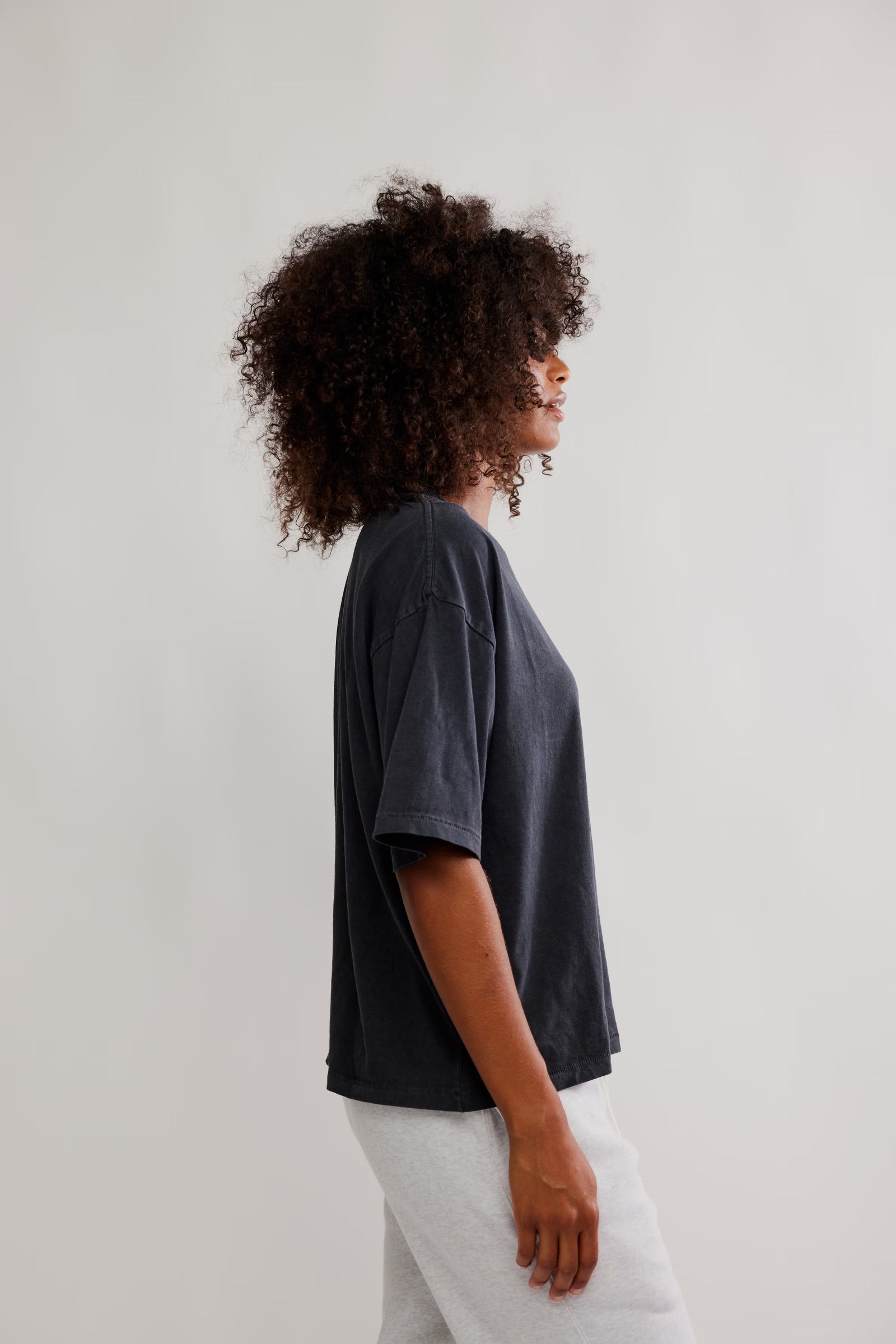 FREE PEOPLE TACKLE TEE - BLACK