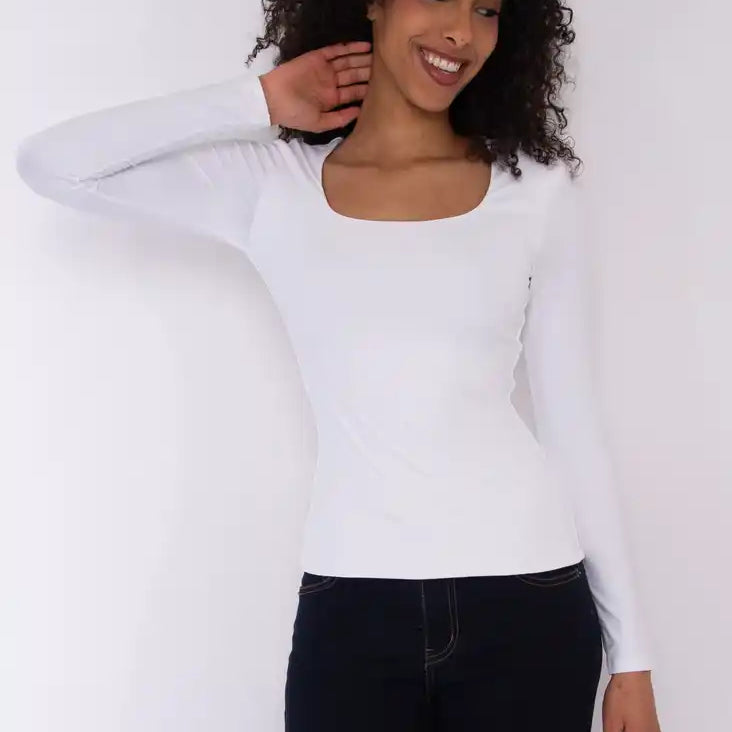 MARIANA SIGNATURE LONG SLEEVE - WHITE