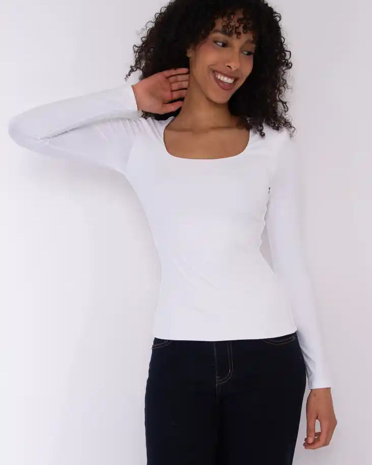 MARIANA SIGNATURE LONG SLEEVE - WHITE