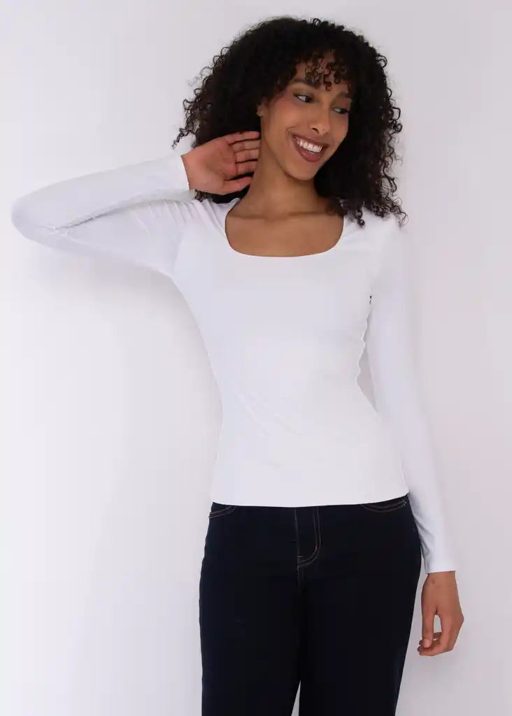 MARIANA SIGNATURE LONG SLEEVE - WHITE