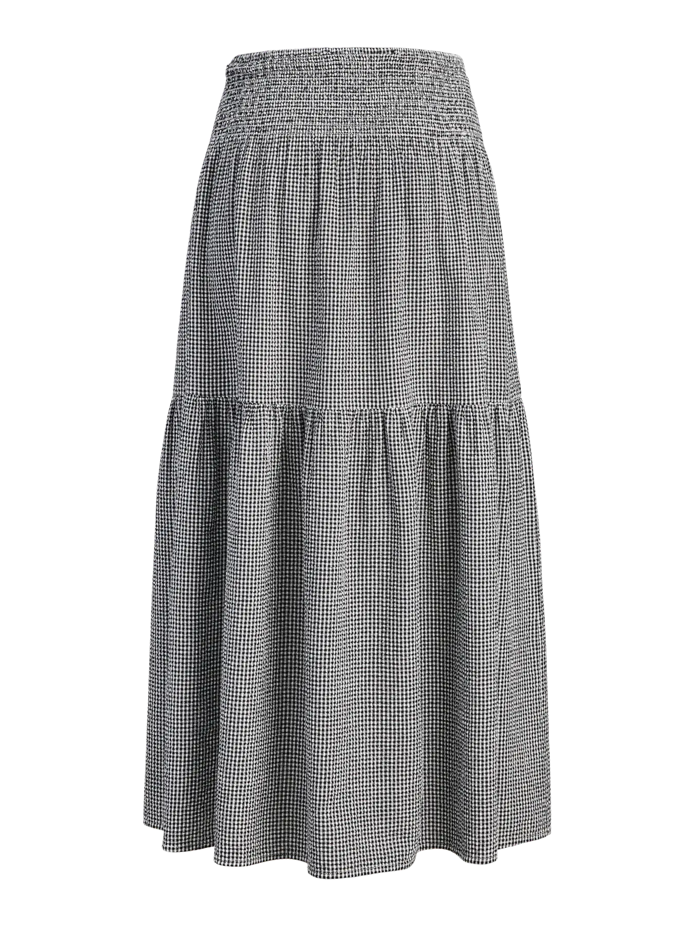 JJXX ZOE SEERSUCKER MAXI SKIRT - BLACK