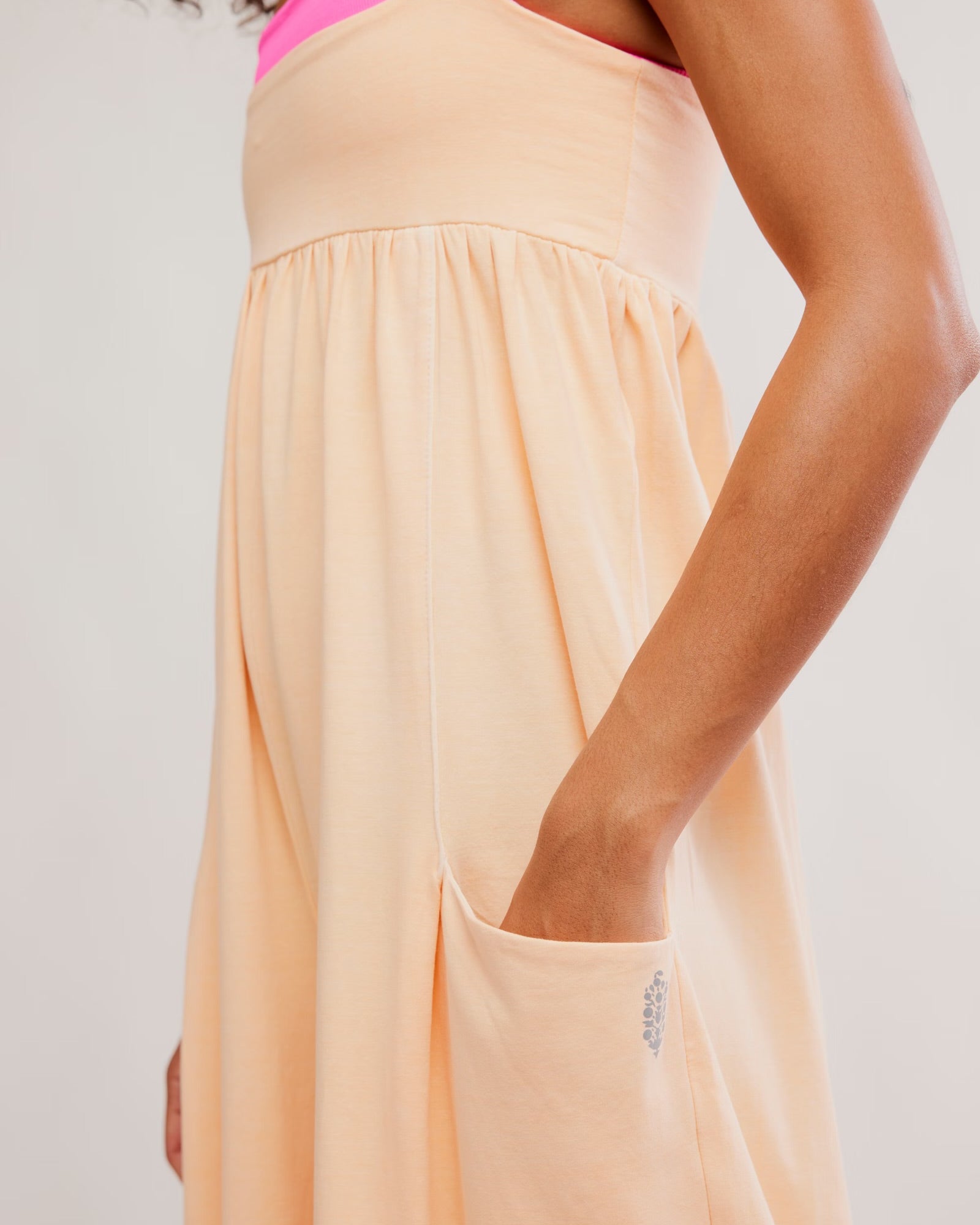 FREE PEOPLE HOT SHOT STRAPPY ONESIE - PINA COLADA