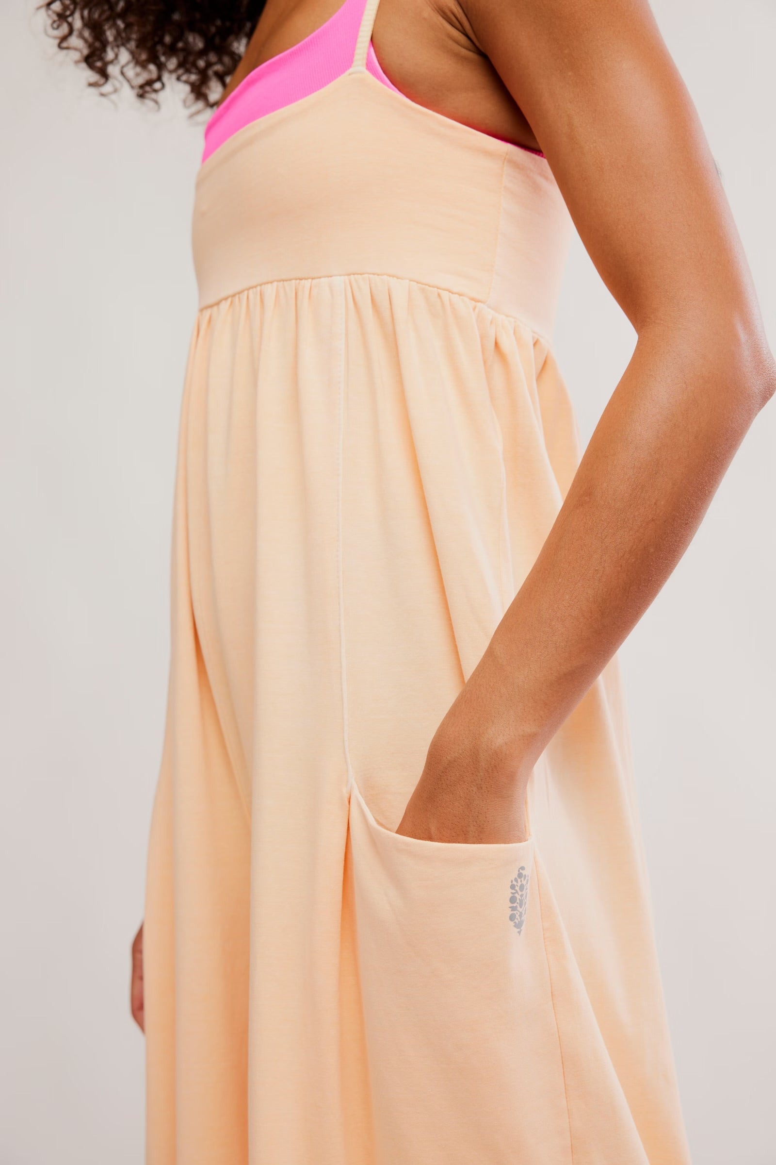 FREE PEOPLE HOT SHOT STRAPPY ONESIE - PINA COLADA
