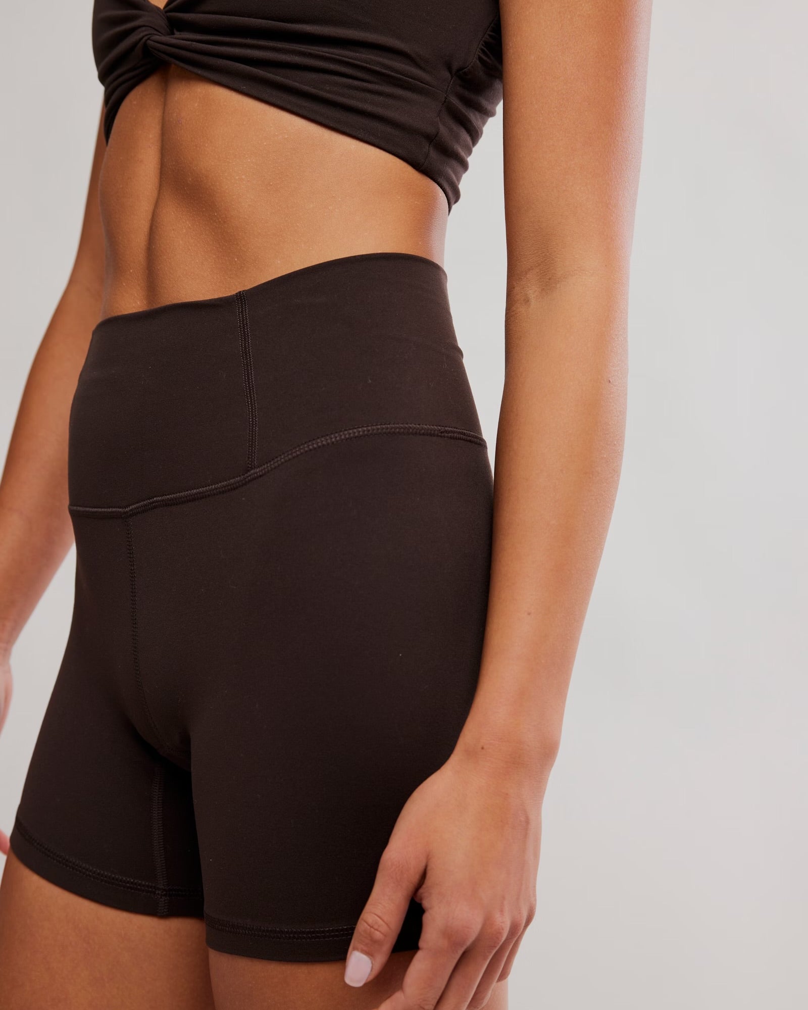 FREE PEOPLE NEVER BETTER BIKE SHORT - CHOCOLATE