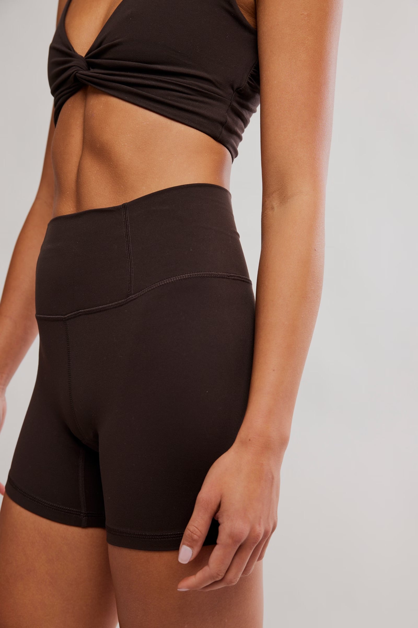 FREE PEOPLE NEVER BETTER BIKE SHORT - CHOCOLATE