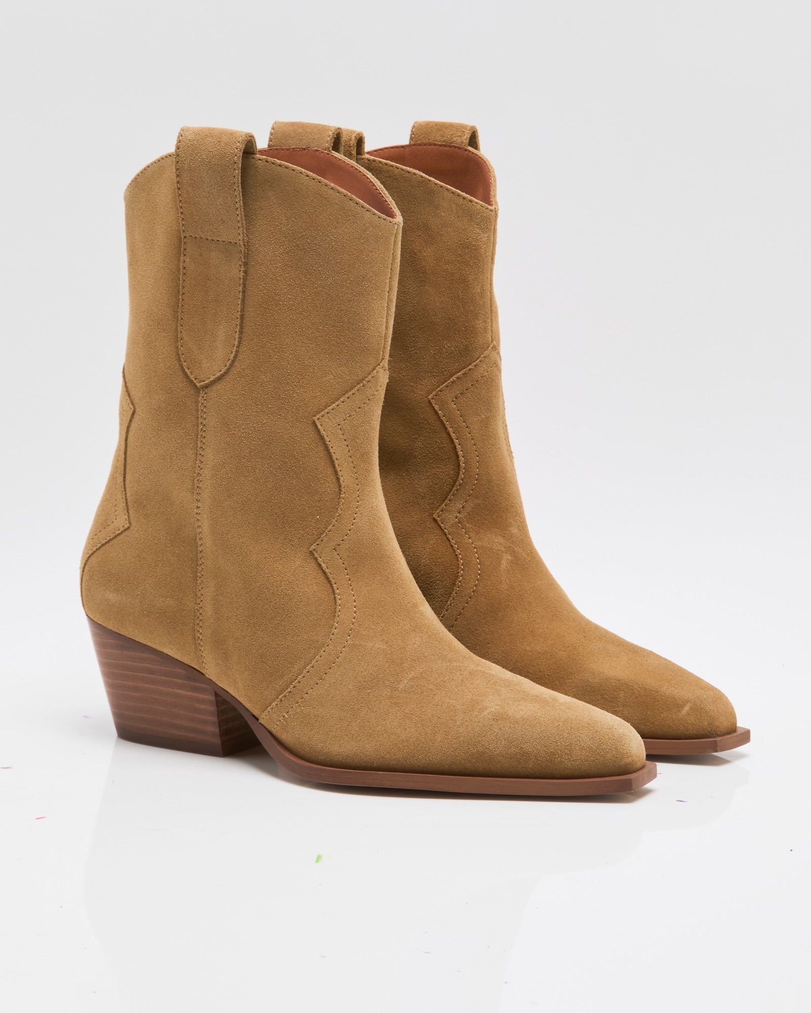 *PRE ORDER* FREE PEOPLE CAT NAP COWBOY BOOT - CAMEL SUEDE