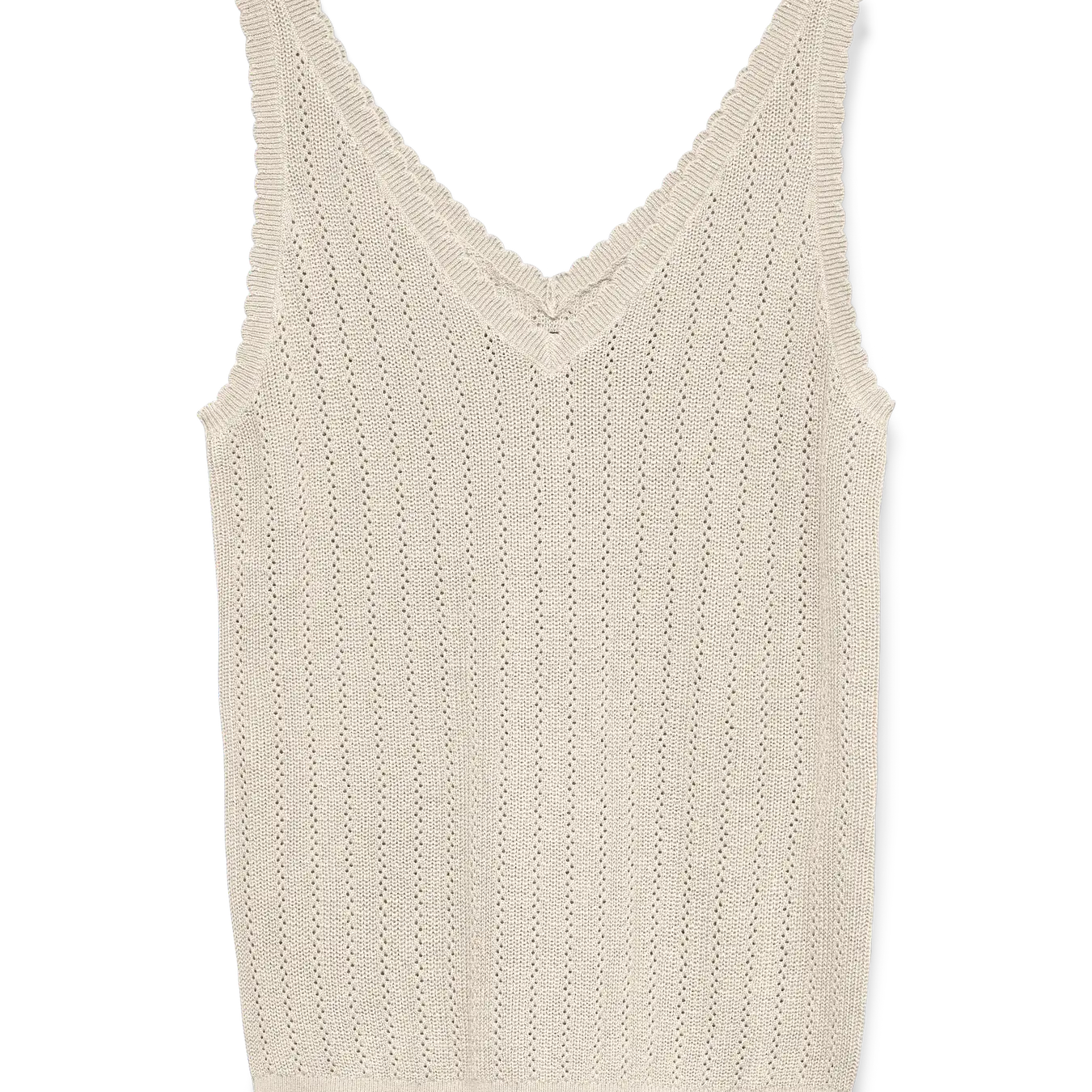 VM LEX V NECK KNIT TANK - BIRCH
