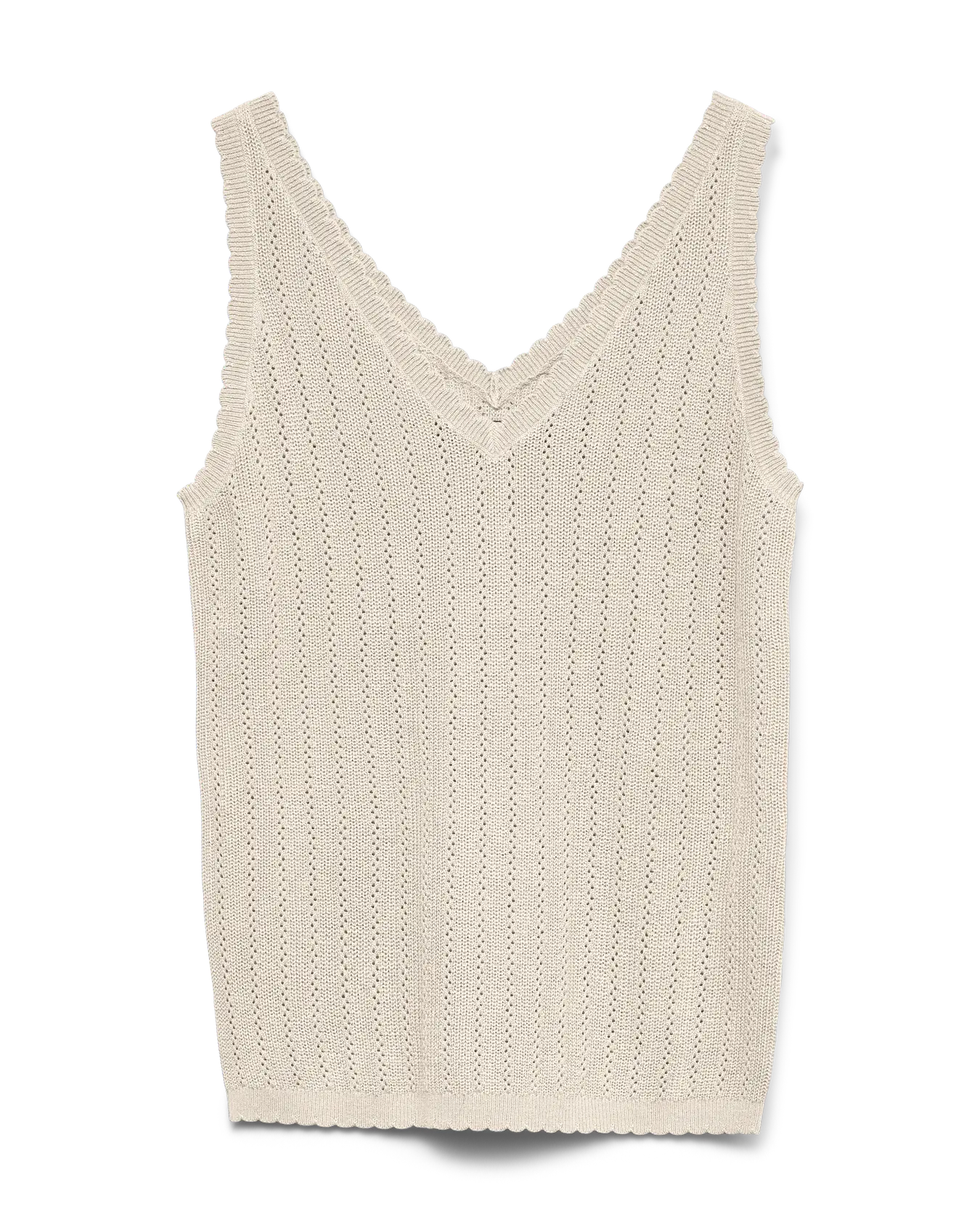 VM LEX V NECK KNIT TANK - BIRCH