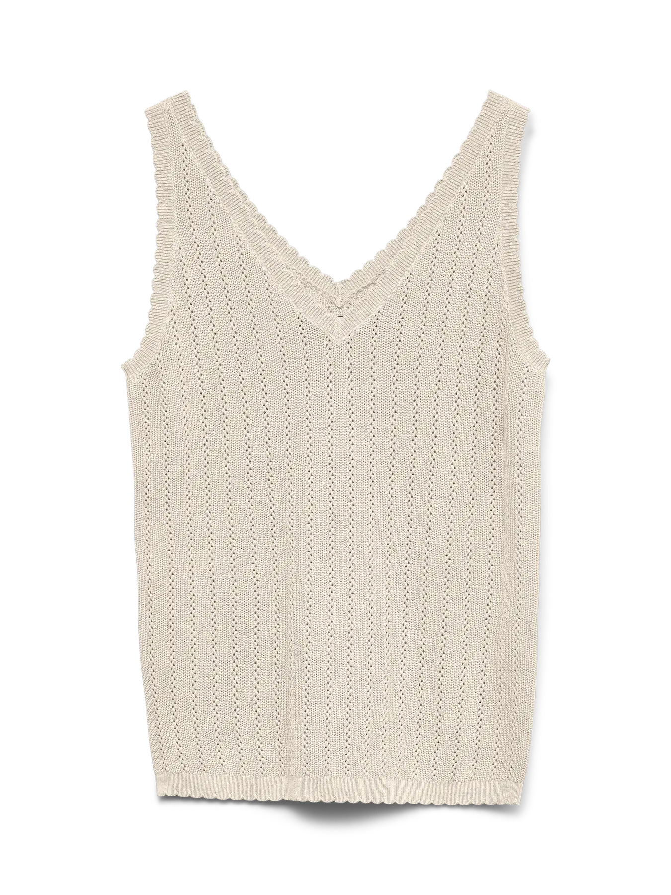 VM LEX V NECK KNIT TANK - BIRCH