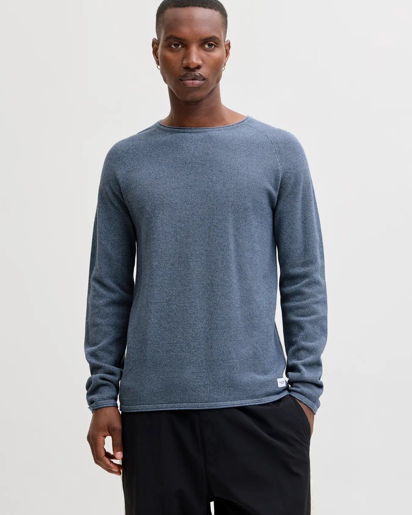 JJ HILL KNIT CREW NECK SWEATER -  BLUE MIRAGE