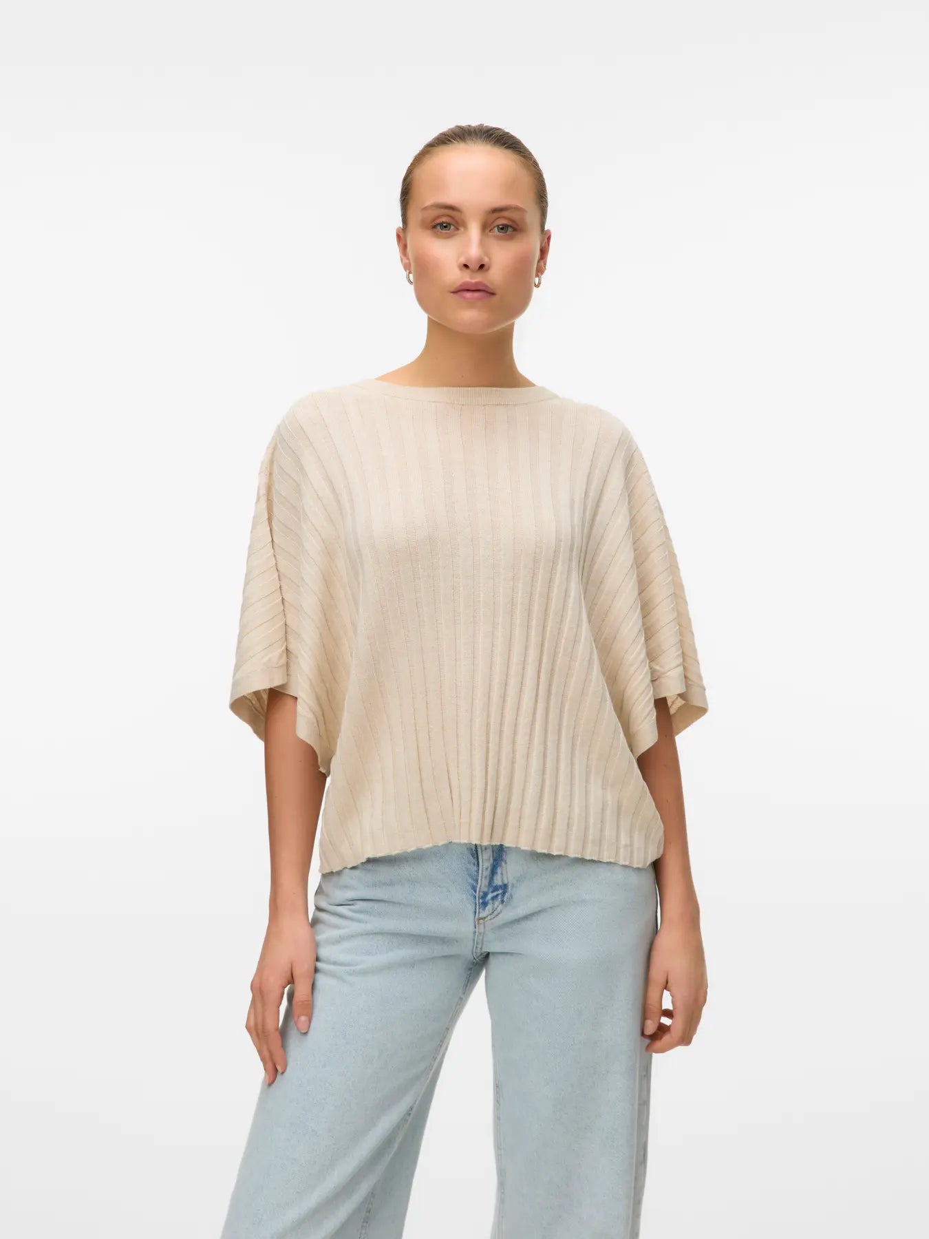 VM BARBADOS SS V-BACK PULLOVER - OATMEAL