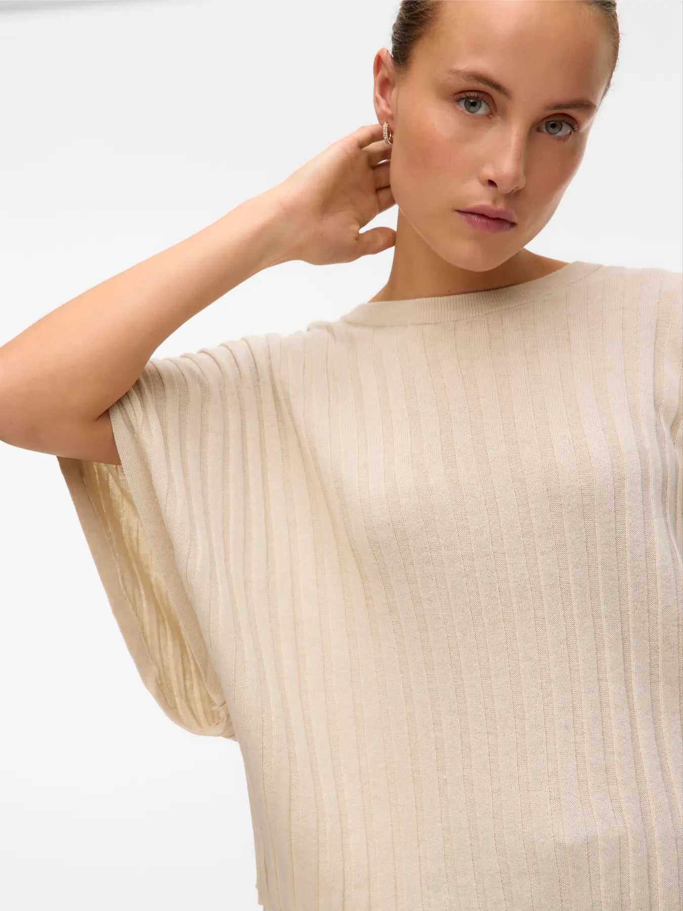 VM BARBADOS SS V-BACK PULLOVER - OATMEAL