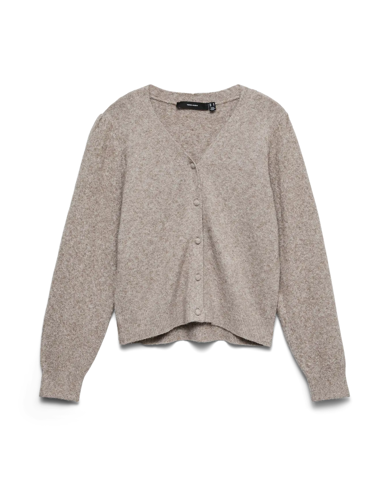 VM DOFFY V NECK CARDIGAN - MOON ROCK