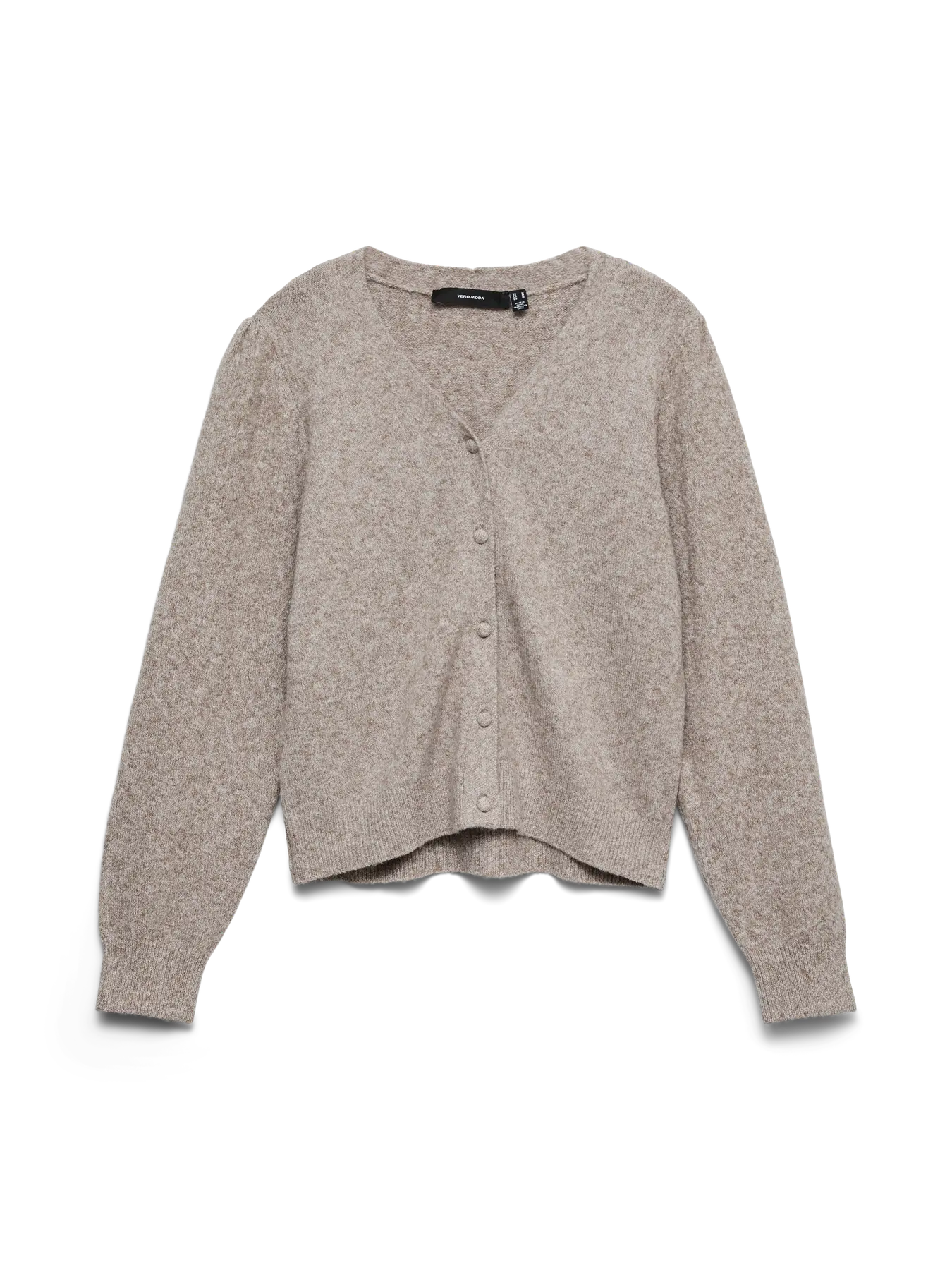 VM DOFFY V NECK CARDIGAN - MOON ROCK