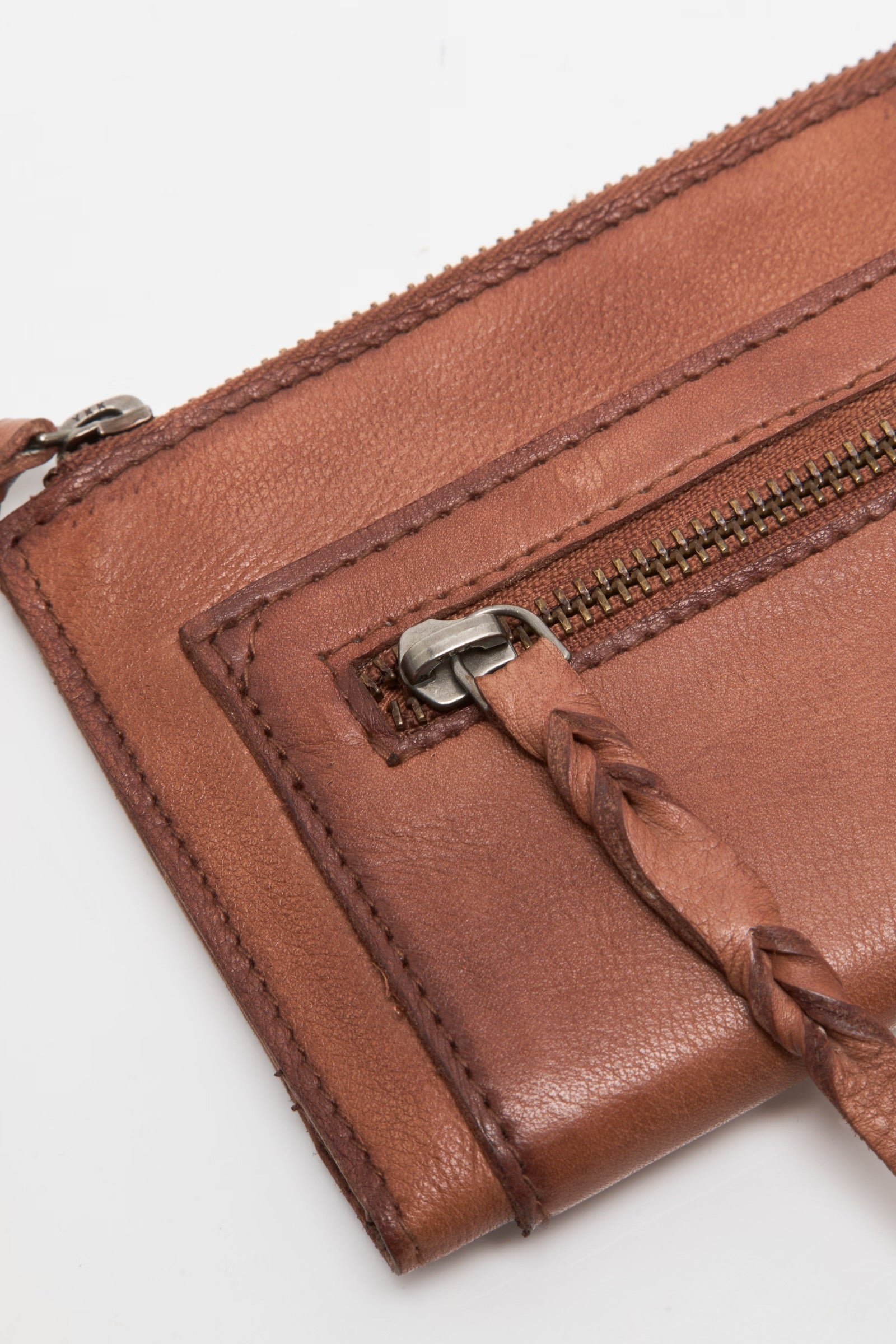 FREE PEOPLE EMERSON LEATHER WALLET - SADDLE