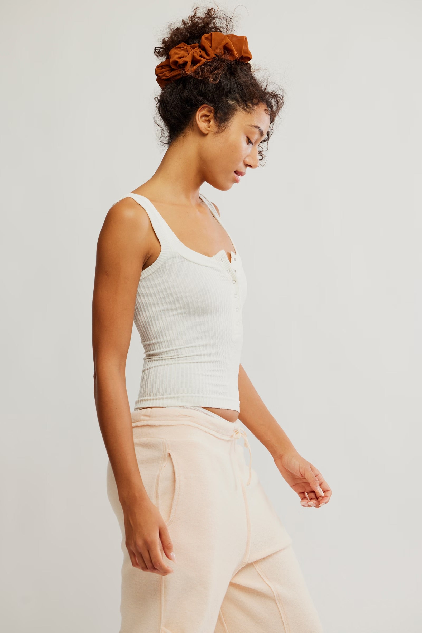 FREE PEOPLE CLEAN SLATE HENLEY TANK - IVORY