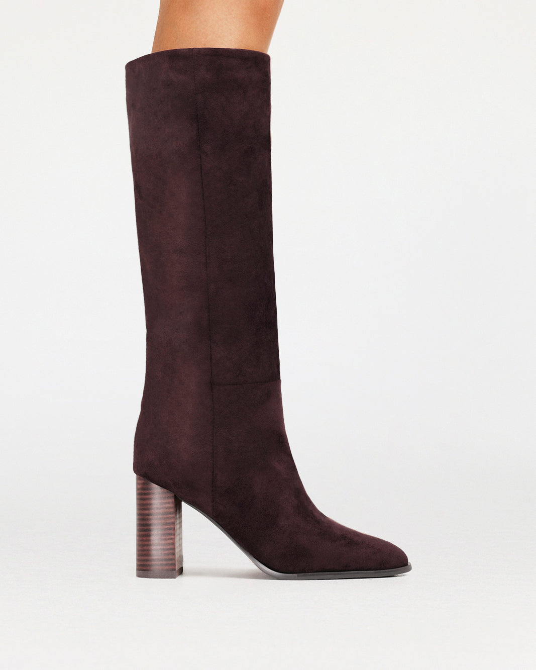 BILLINI BOBBY TALL HEELED BOOT - CHOCOLATE SUEDE