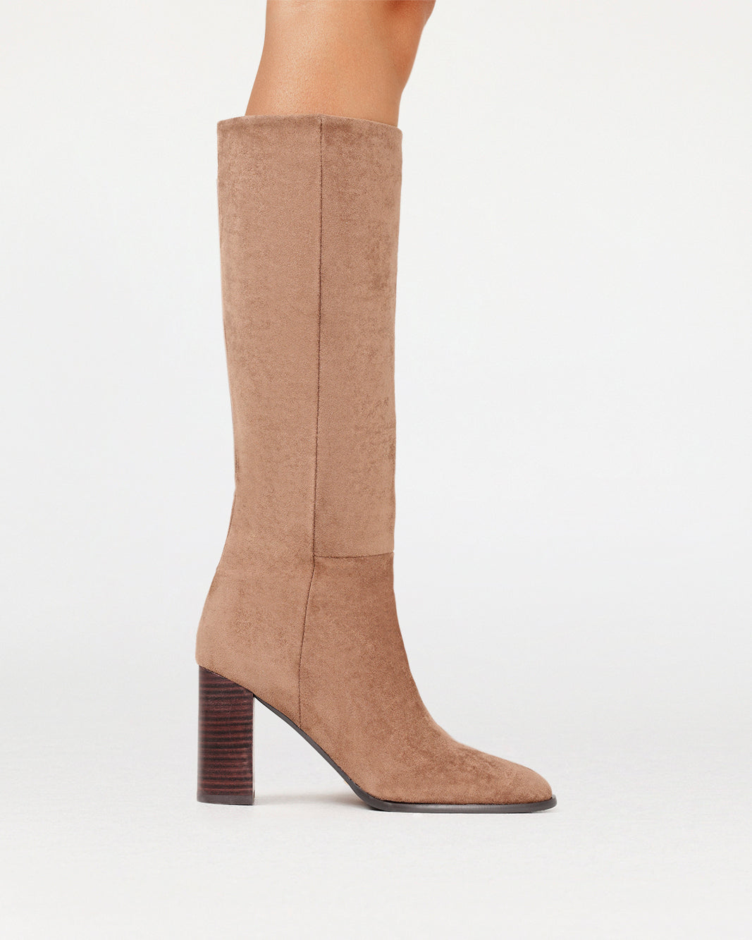 BILLINI BOBBY TALL HEELED BOOT - LIGHT BROWN SUEDE