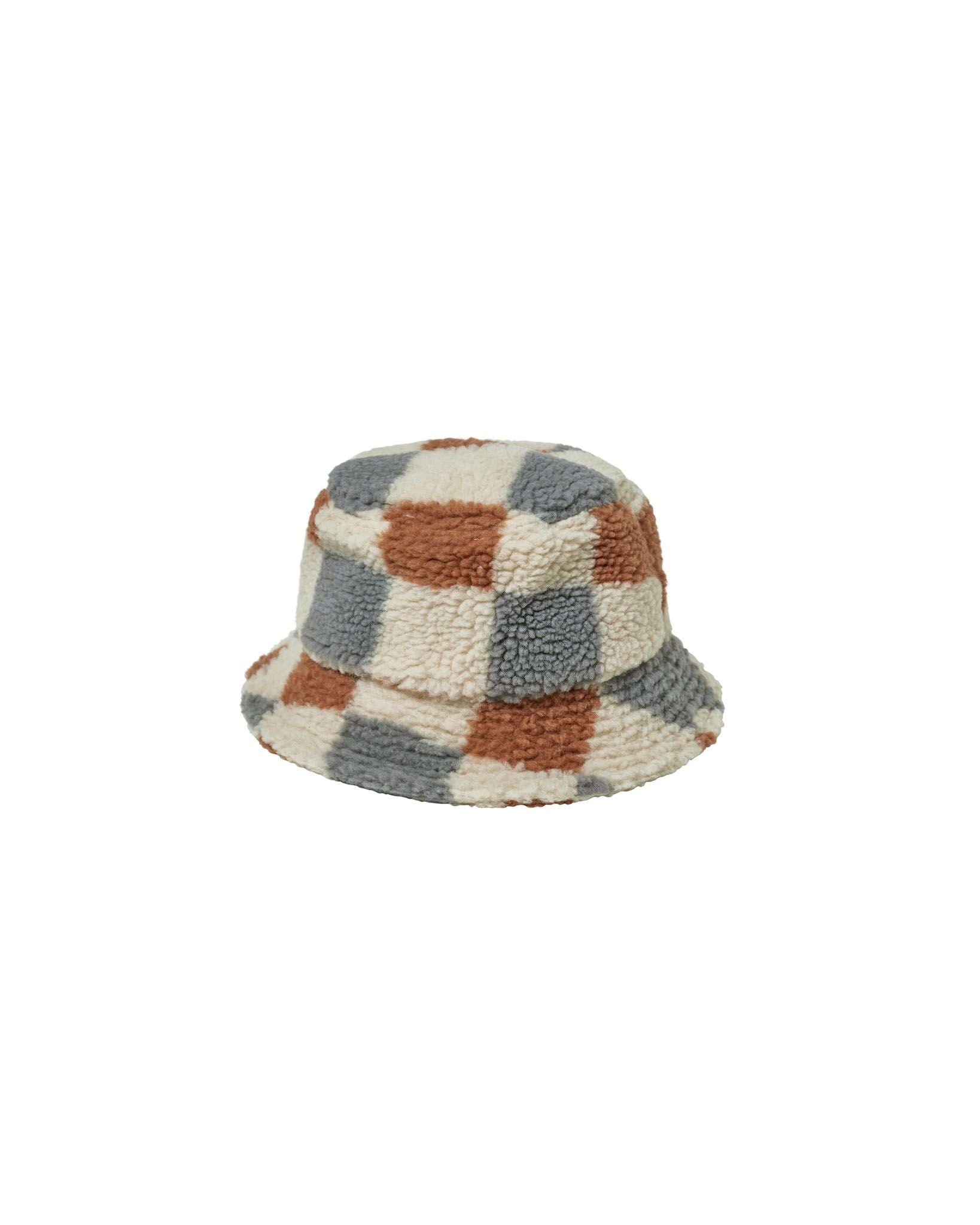 RYLEE + CRU BUCKET HAT - SHEARLING CHECK