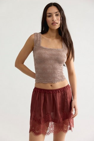 FREE PEOPLE LOVE LETTER TANK - CHOCOLATE MALT