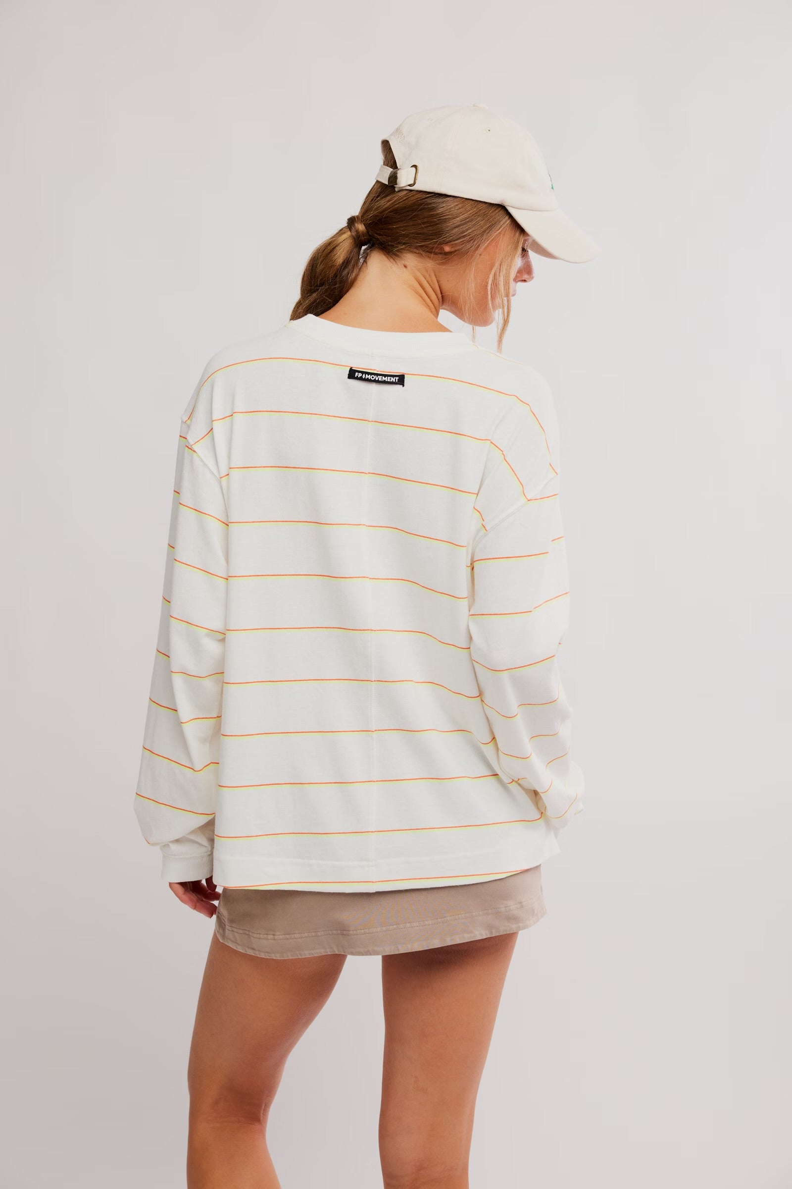 FREE PEOPLE HUSTLE LAYER TOP - AWNING STRIPE IVORY