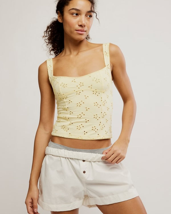 *PRE ORDER* FREE PEOPLE FULL BLOOM CAMI - BANANA CREAM
