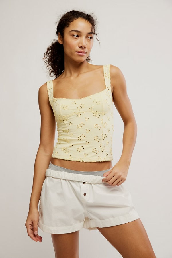 *PRE ORDER* FREE PEOPLE FULL BLOOM CAMI - BANANA CREAM