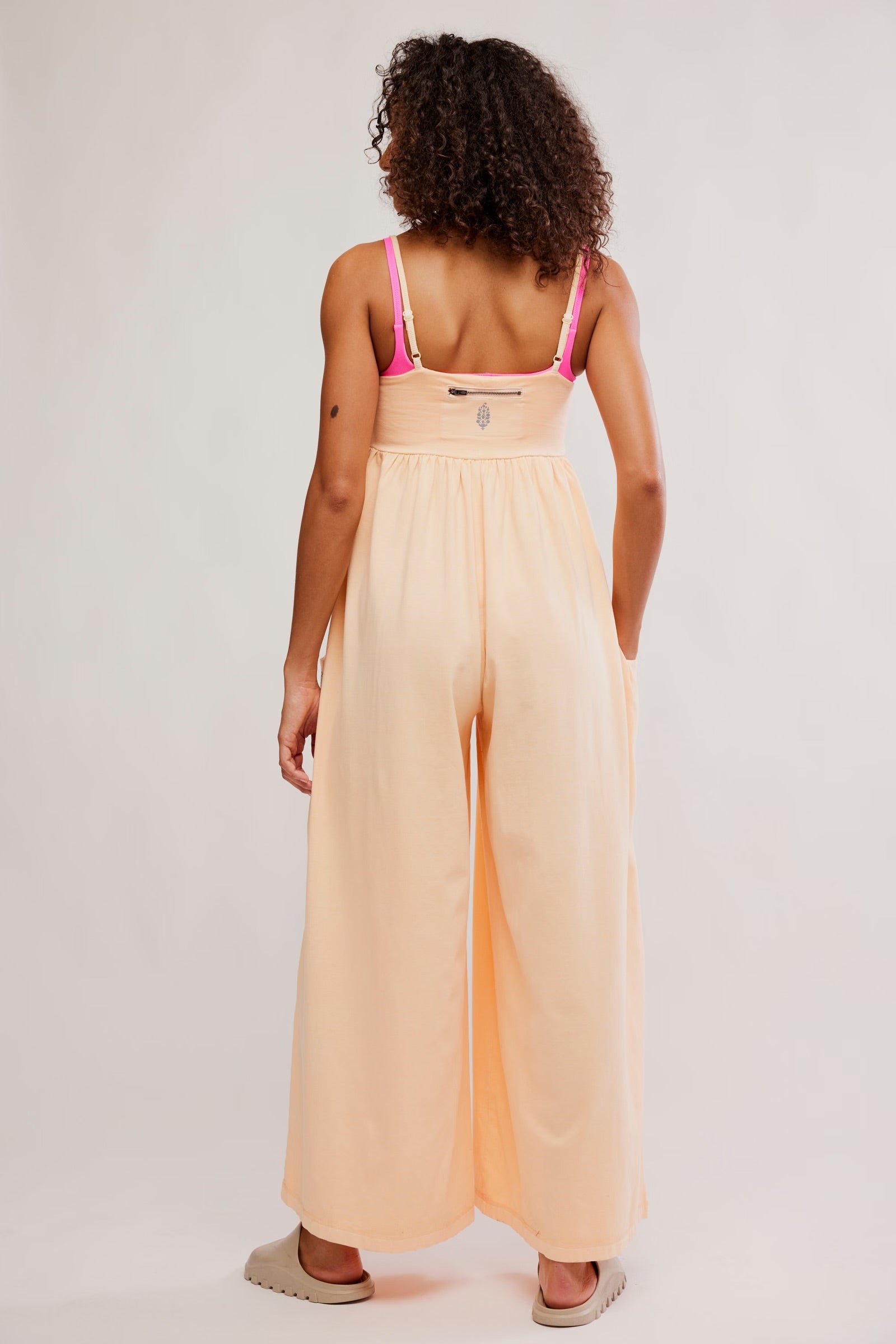 FREE PEOPLE HOT SHOT STRAPPY ONESIE - PINA COLADA