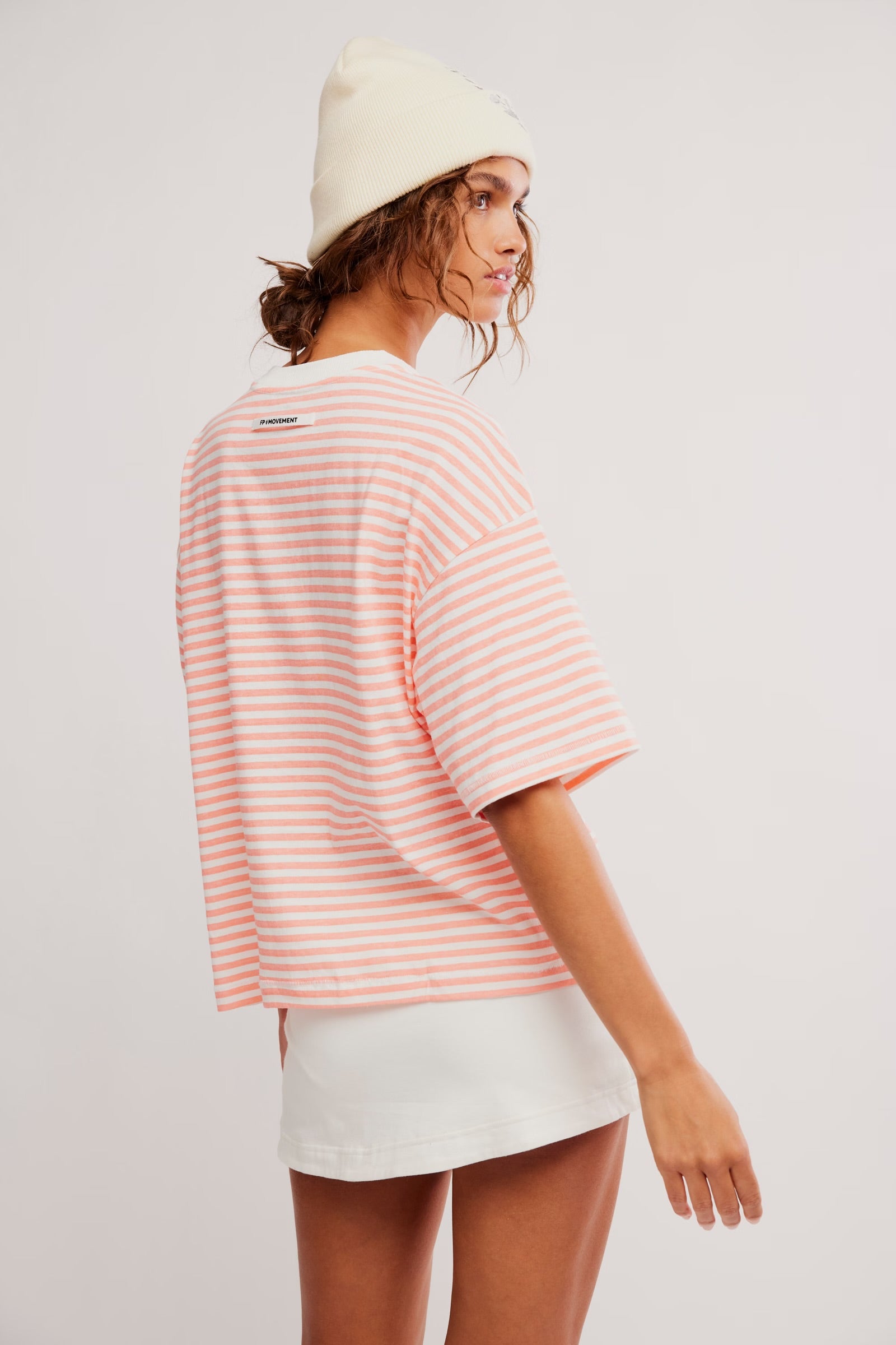 FREE PEOPLE STRIPE TACKLE TEE - FRUIT PUNCH