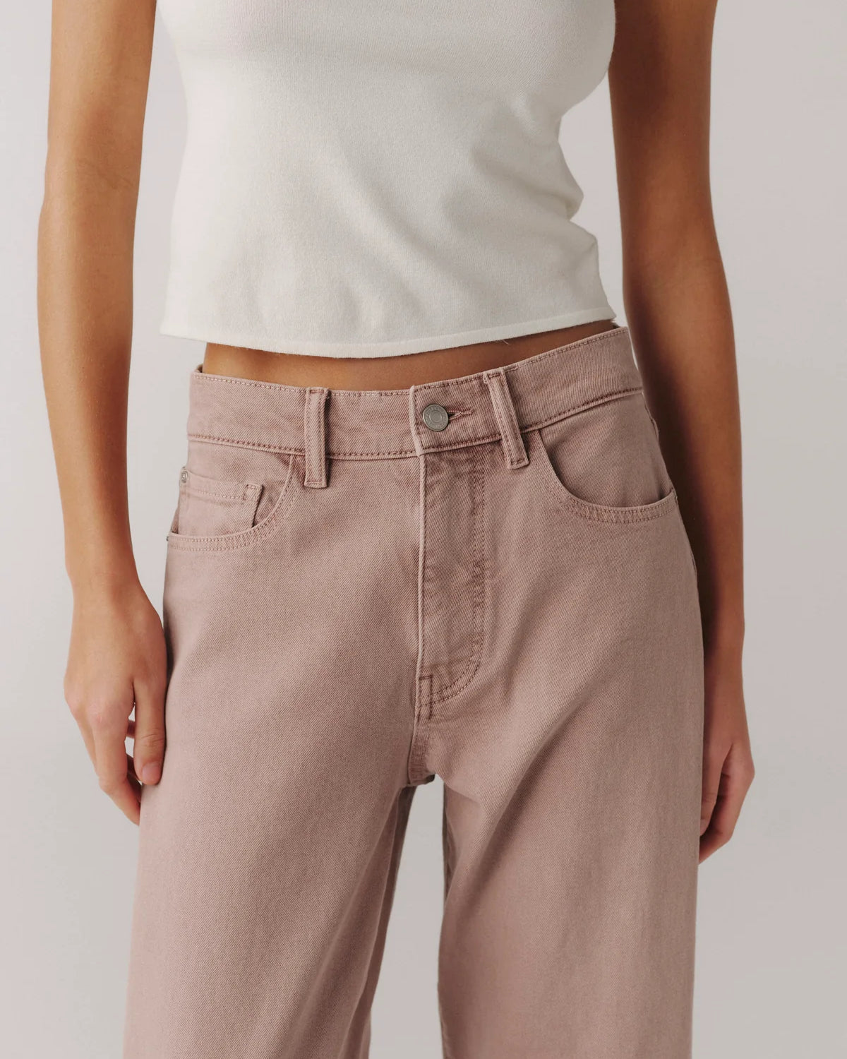 WARP + WEFT BNA BARREL JEANS - ROSEWOOD