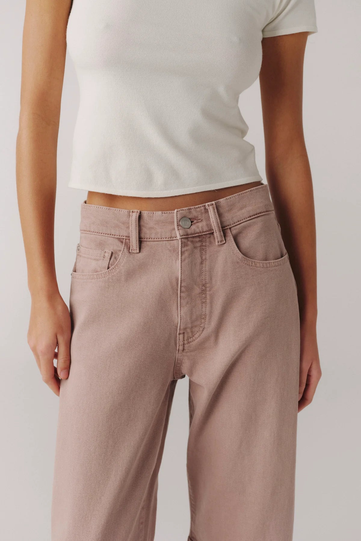 WARP + WEFT BNA BARREL JEANS - ROSEWOOD