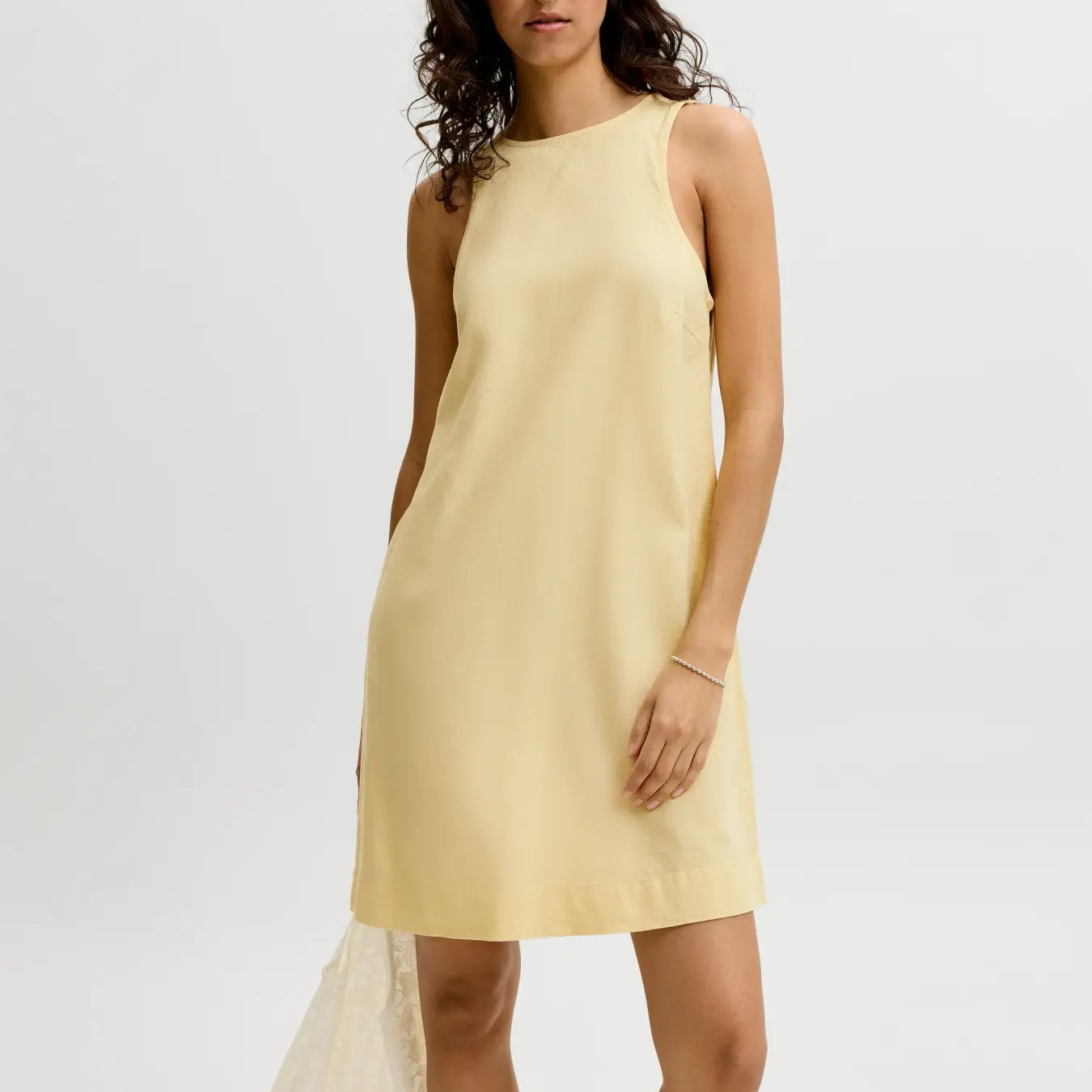 JJXX ALMIRA LINEN DRESS - SUNLIGHT