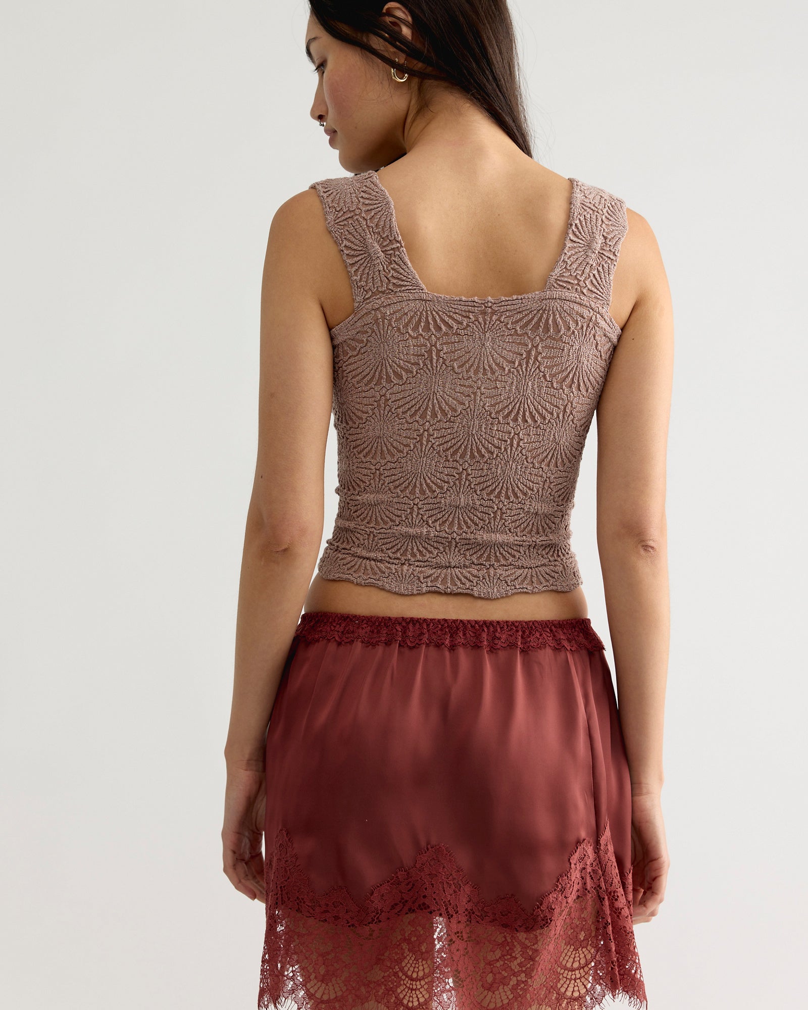 FREE PEOPLE LOVE LETTER TANK - CHOCOLATE MALT