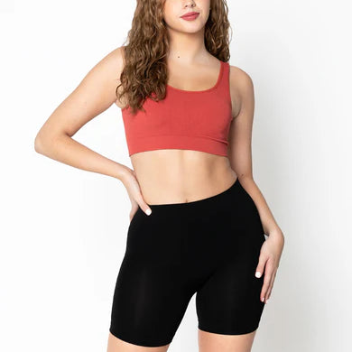THE BASIC BAMBOO BIKE SHORT - BLACK