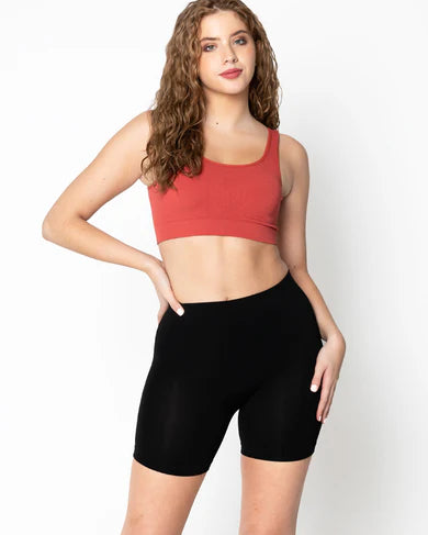 THE BASIC BAMBOO BIKE SHORT - BLACK
