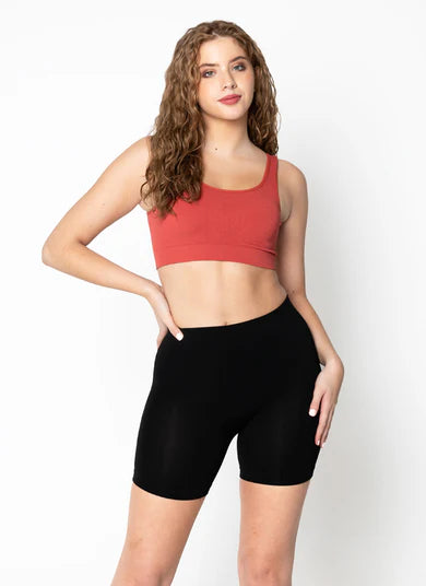 THE BASIC BAMBOO BIKE SHORT - BLACK