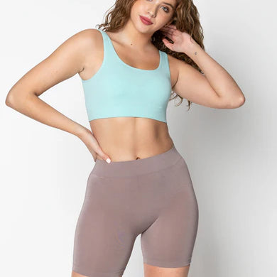 THE BASIC BAMBOO BIKE SHORT - MOCHA