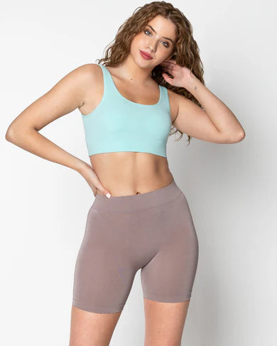 THE BASIC BAMBOO BIKE SHORT - MOCHA