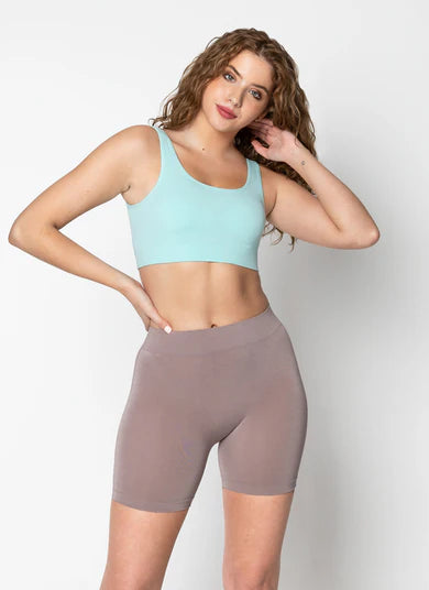 THE BASIC BAMBOO BIKE SHORT - MOCHA