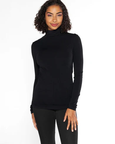 BAMBOO BASIC TURTLENECK - BLACK