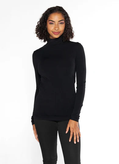 BAMBOO BASIC TURTLENECK - BLACK