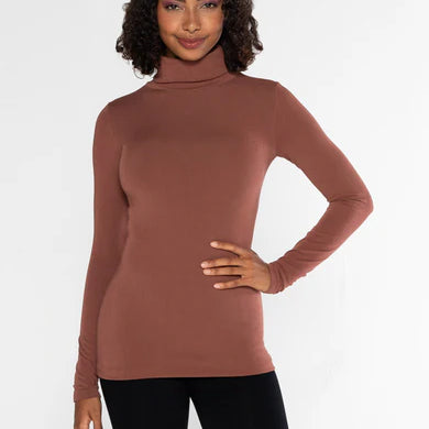 BAMBOO BASIC TURTLENECK - CHESTNUT