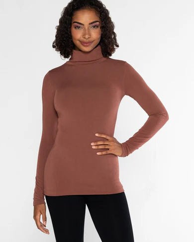 BAMBOO BASIC TURTLENECK - CHESTNUT