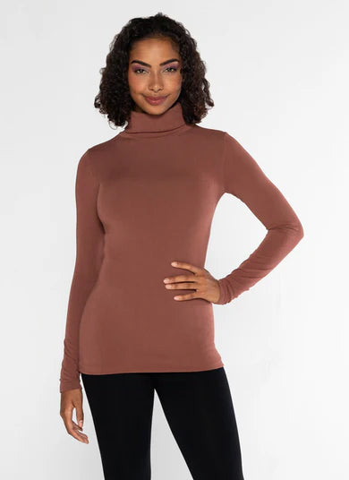 BAMBOO BASIC TURTLENECK - CHESTNUT