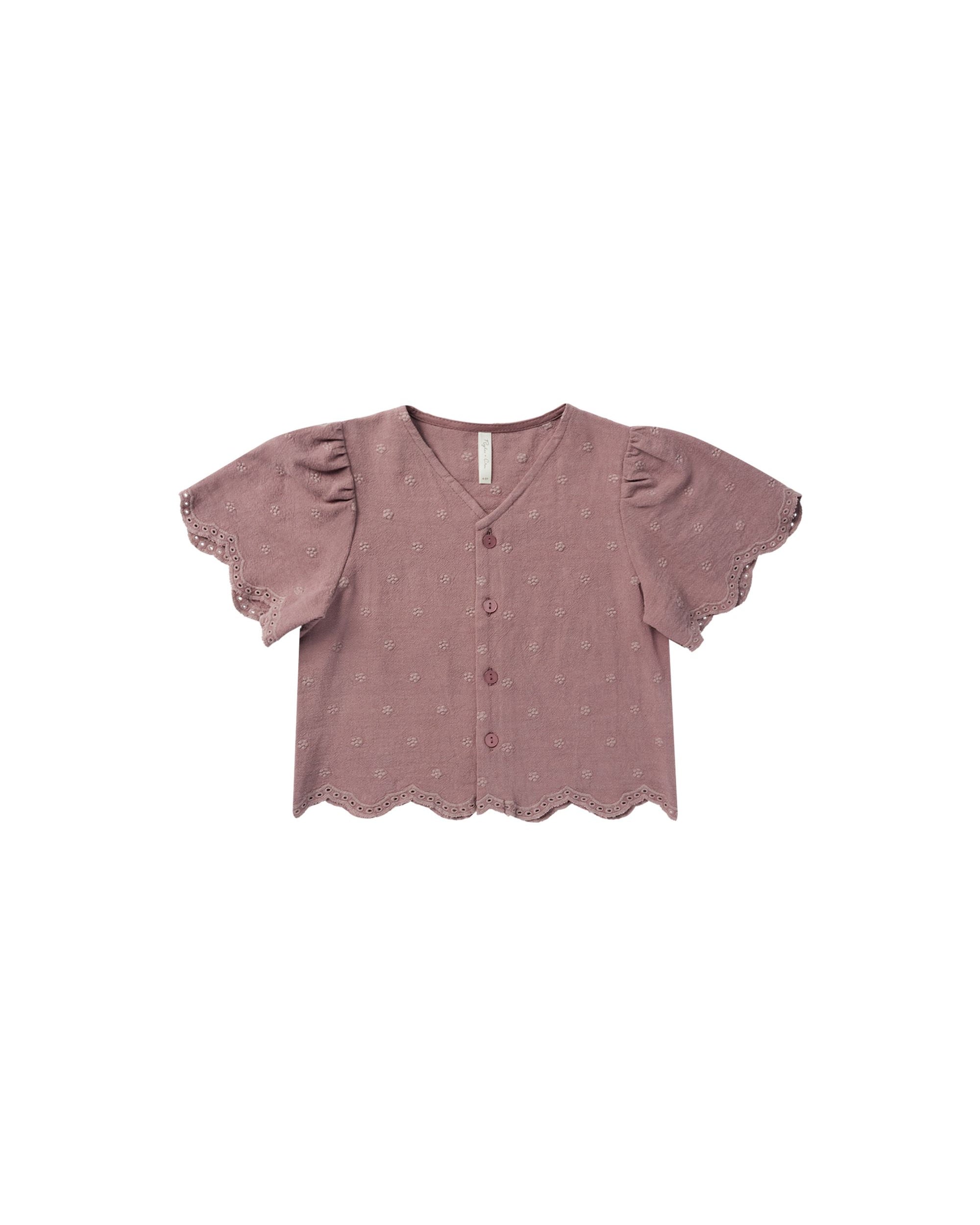 RYLEE + CRU CLEO TOP - MULBERRY DAISY