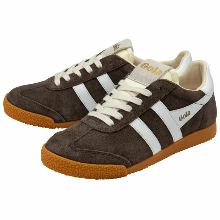 GOLA ELAN TRAINER SNEAKERS - MOCHA. WHITE.